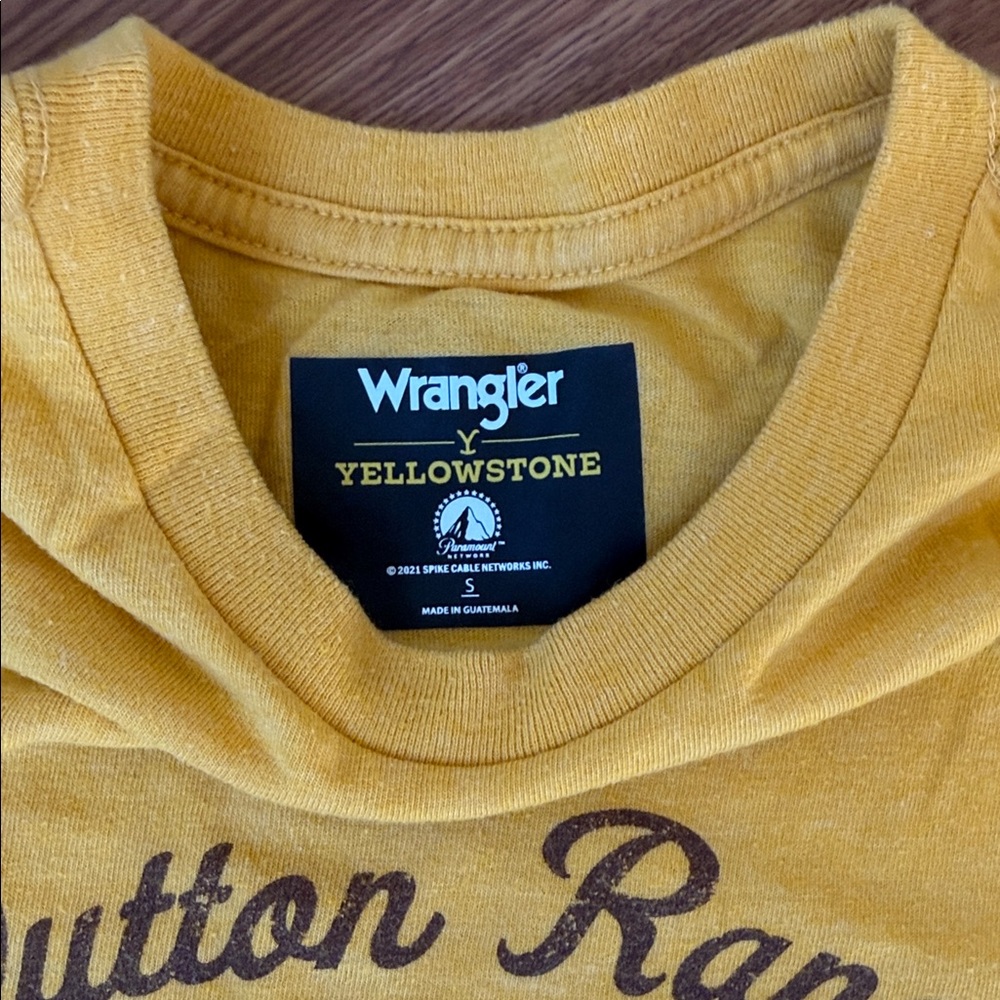 Wrangler Yellow Dutton Ranch T-Shirt - Picture 3 of 4